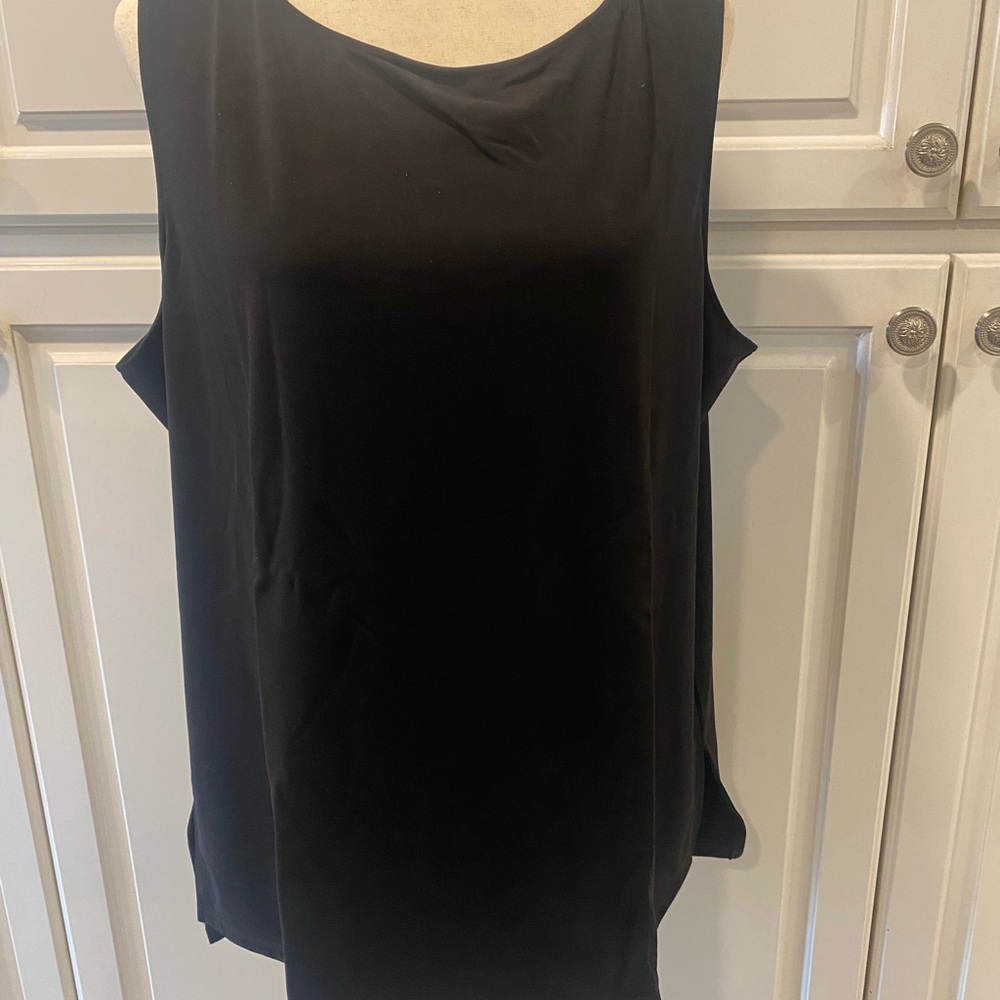 Chico's Step Hem Tank Top with Scoop Neck